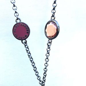Marc Jacobs long necklace w/enamel +crystal charms